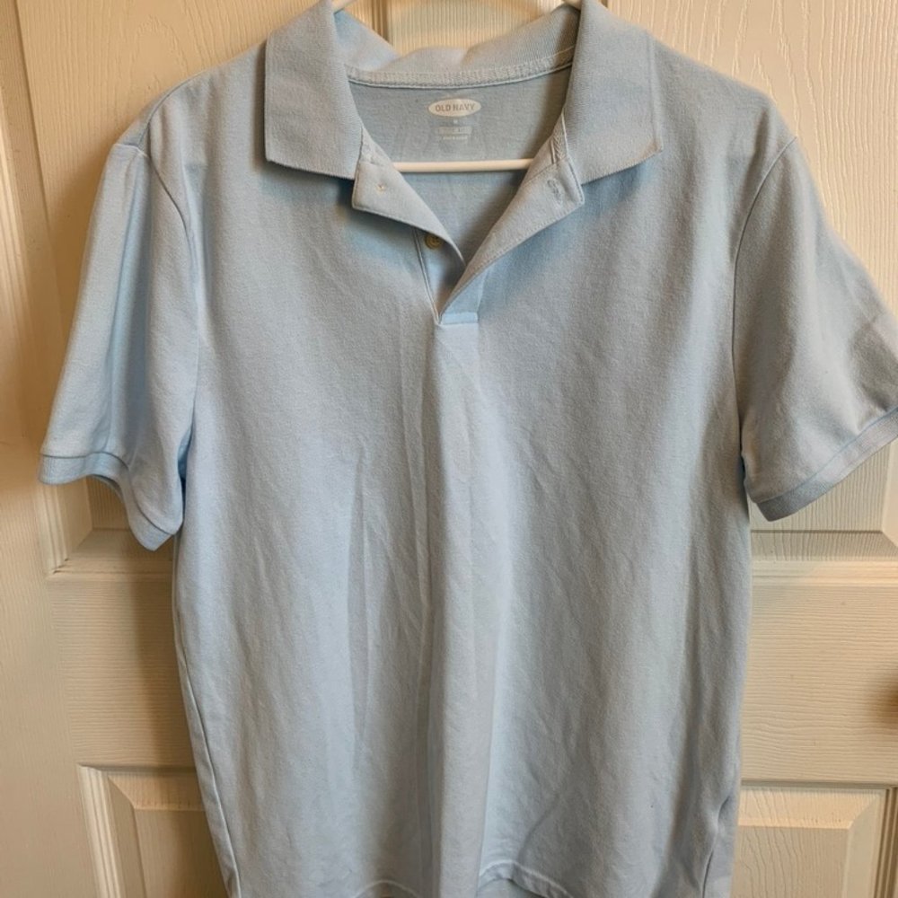 Old Navy Baby Blue Polo Shirt Size Medium